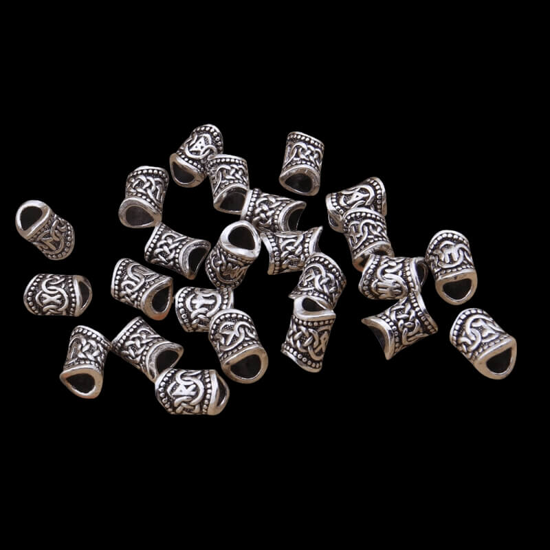 24 Viking Beads Runes Elder Futhark Viking Beads