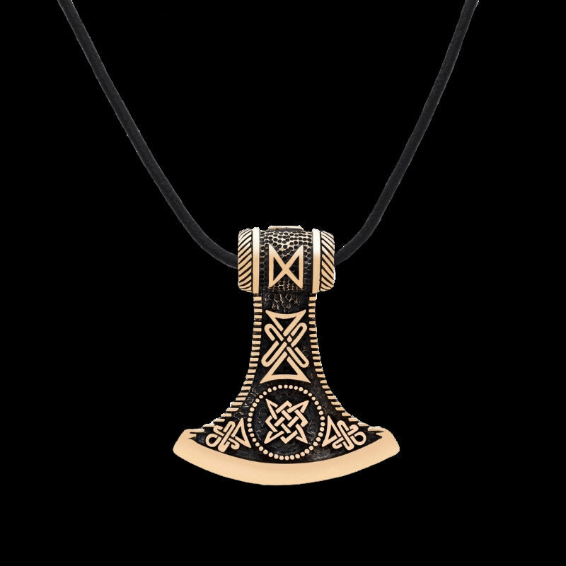 vkngjewelry Pendant Amulet Viking Axe Double Sided Bronze Pendant