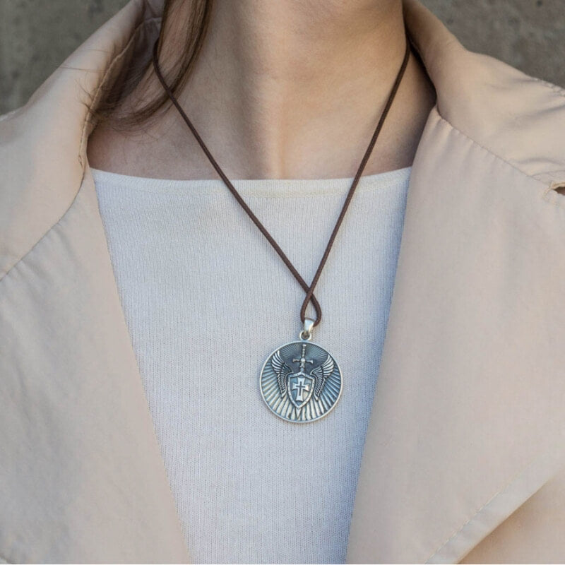 vkngjewelry Pendant Angel Amulet Sterling Silver Handmade Jewelry V02