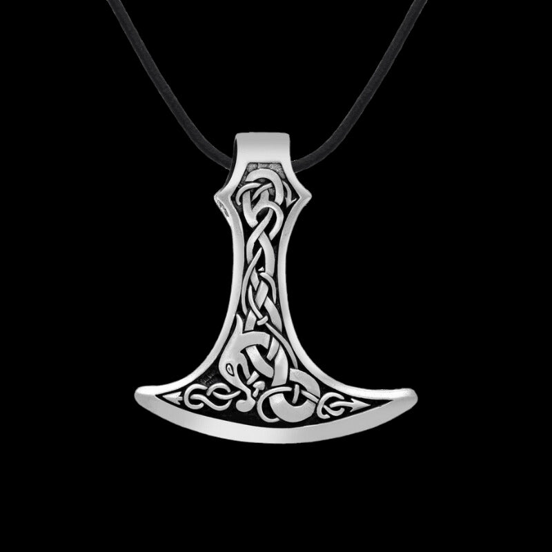 vkngjewelry Pendant Axe Jormungand Sterling Silver Pendant
