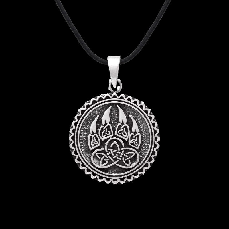 vkngjewelry Necklace Berzerker Paw Silver Amulet