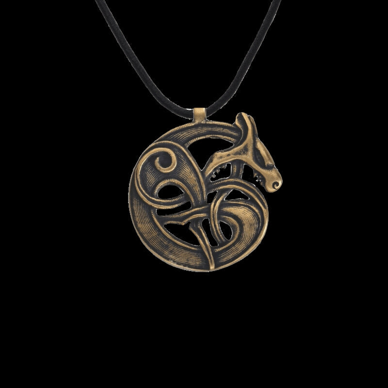 vkngjewelry Pendant Bronze Fenrir Amulet Necklace