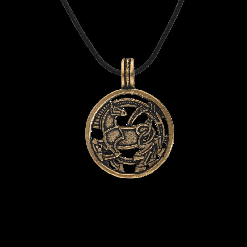 vkngjewelry Pendant Bronze Sleipnir Amulet