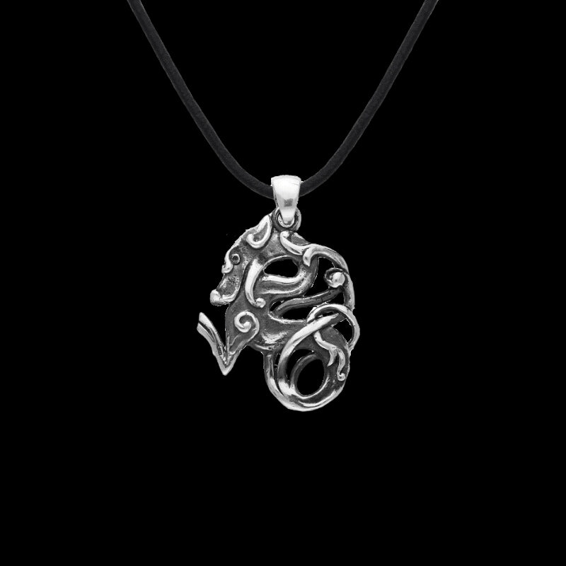 Loup celtique pendentif en argent Fait à la main Bijoux Vikings