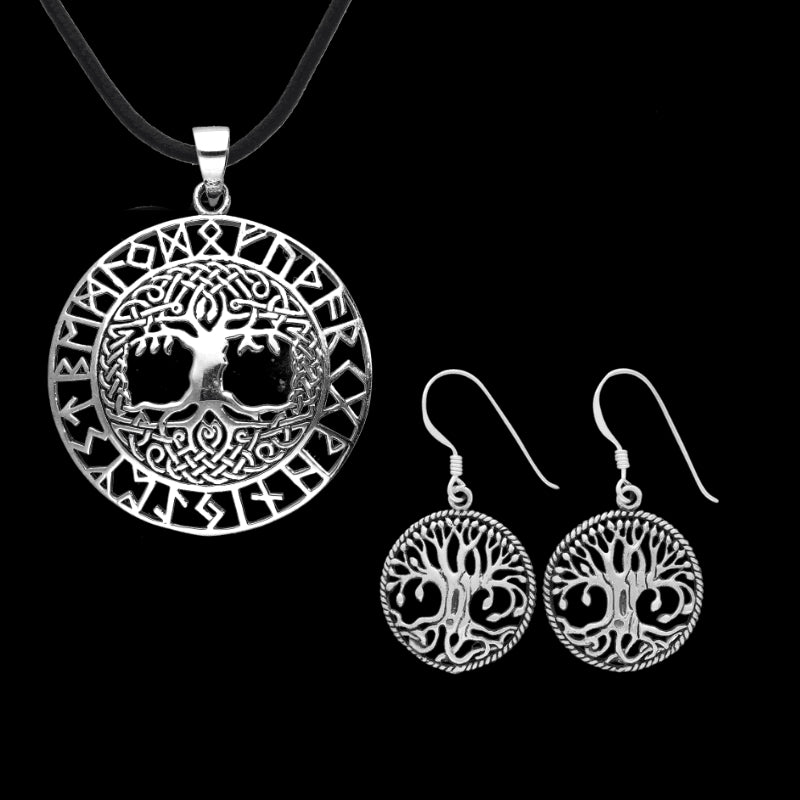 vkngjewelry Gift Boxes & Tins Gift Box Tree Of Life Pendant and Yggdrasil Earrings