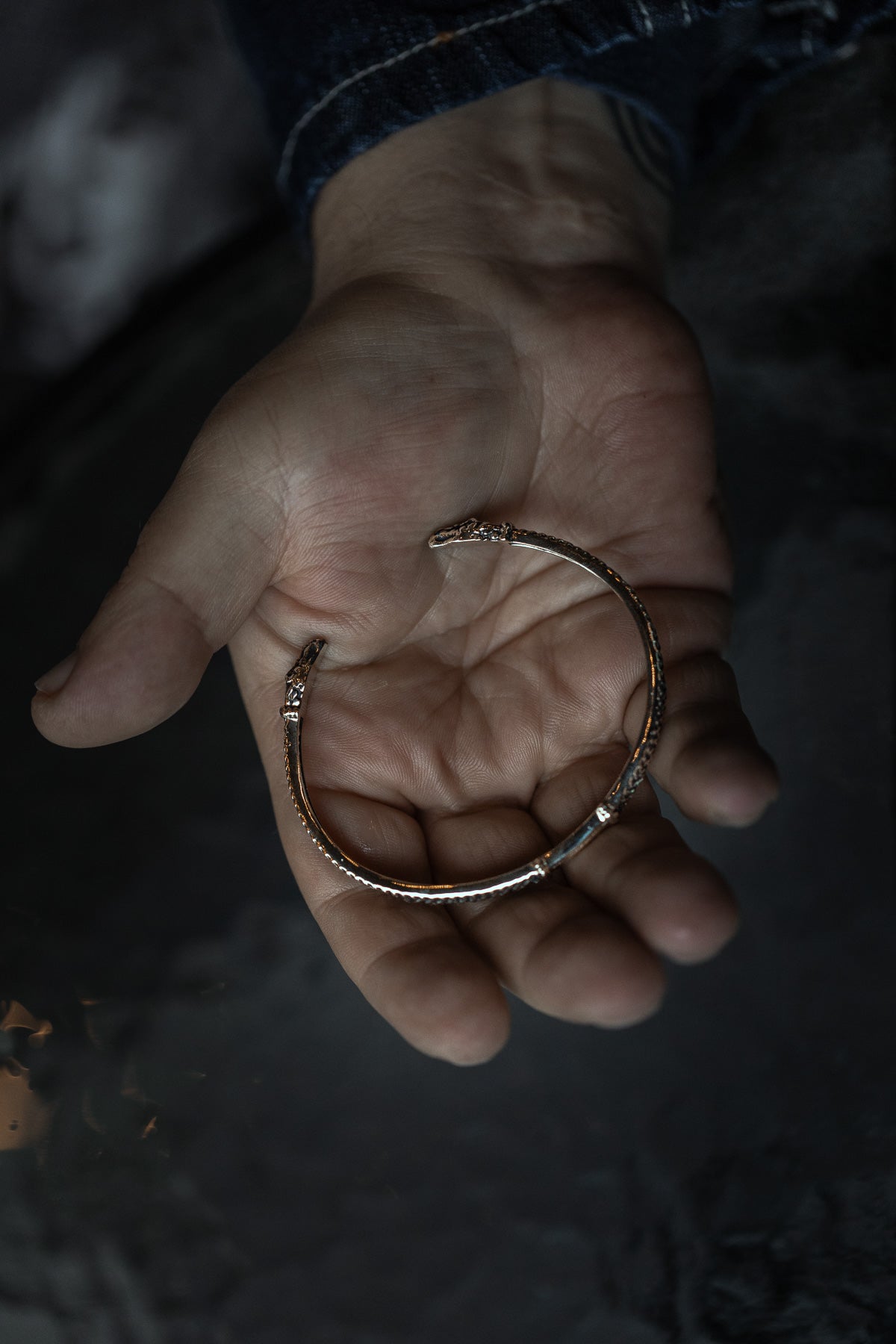 vkngjewelry Bracelet Handcrafted Brass Viking Arm Ring Nordic Snake Cuff Bracelet