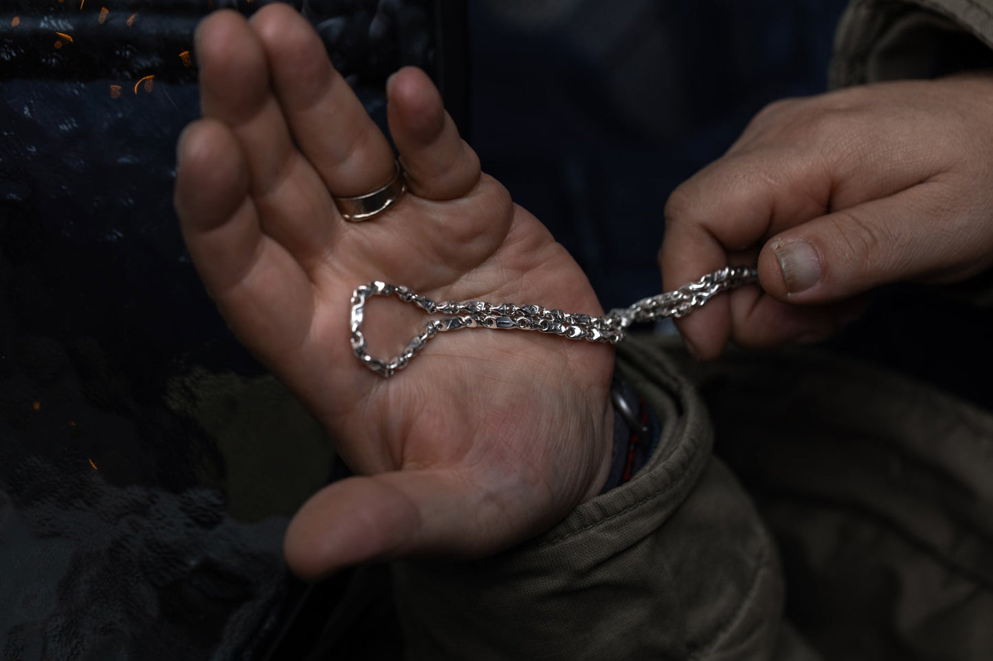 vkngjewelry Pendant 925 Sterling Silver Elder Futhark Rune Chain, Protective Rune Amulet