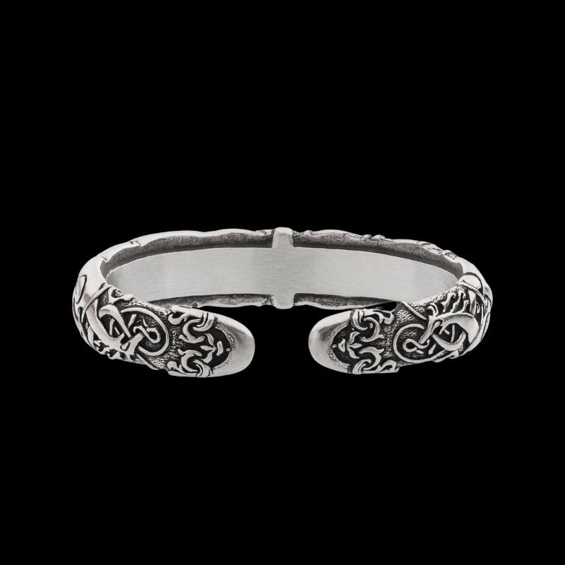 vkngjewelry Bracelet Handcrafted Urnes Style Animals Armring - Scandinavian Bracelet