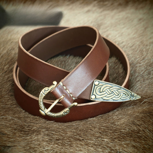 vkngjewelry Belt Buckles Handcrafted Viking Belt with Buckle and Contera