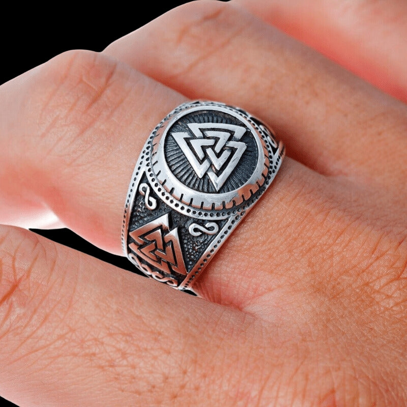 vkngjewelry Bagues Infinite Valknut Silver Sterling Ring