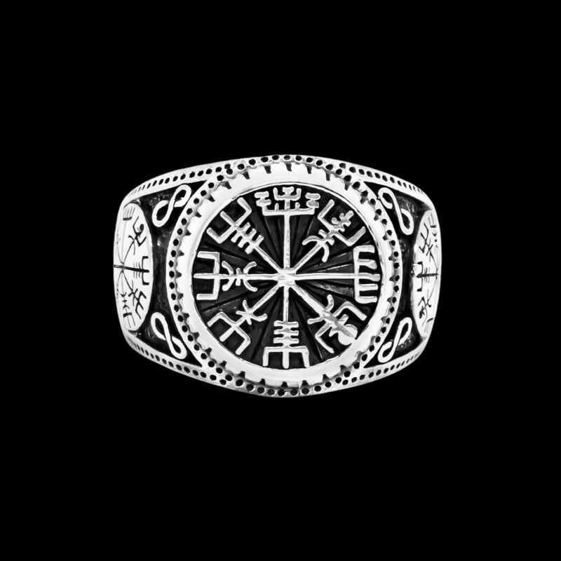 vkngjewelry Bagues Infinite Vegvisir Silver Sterling Ring