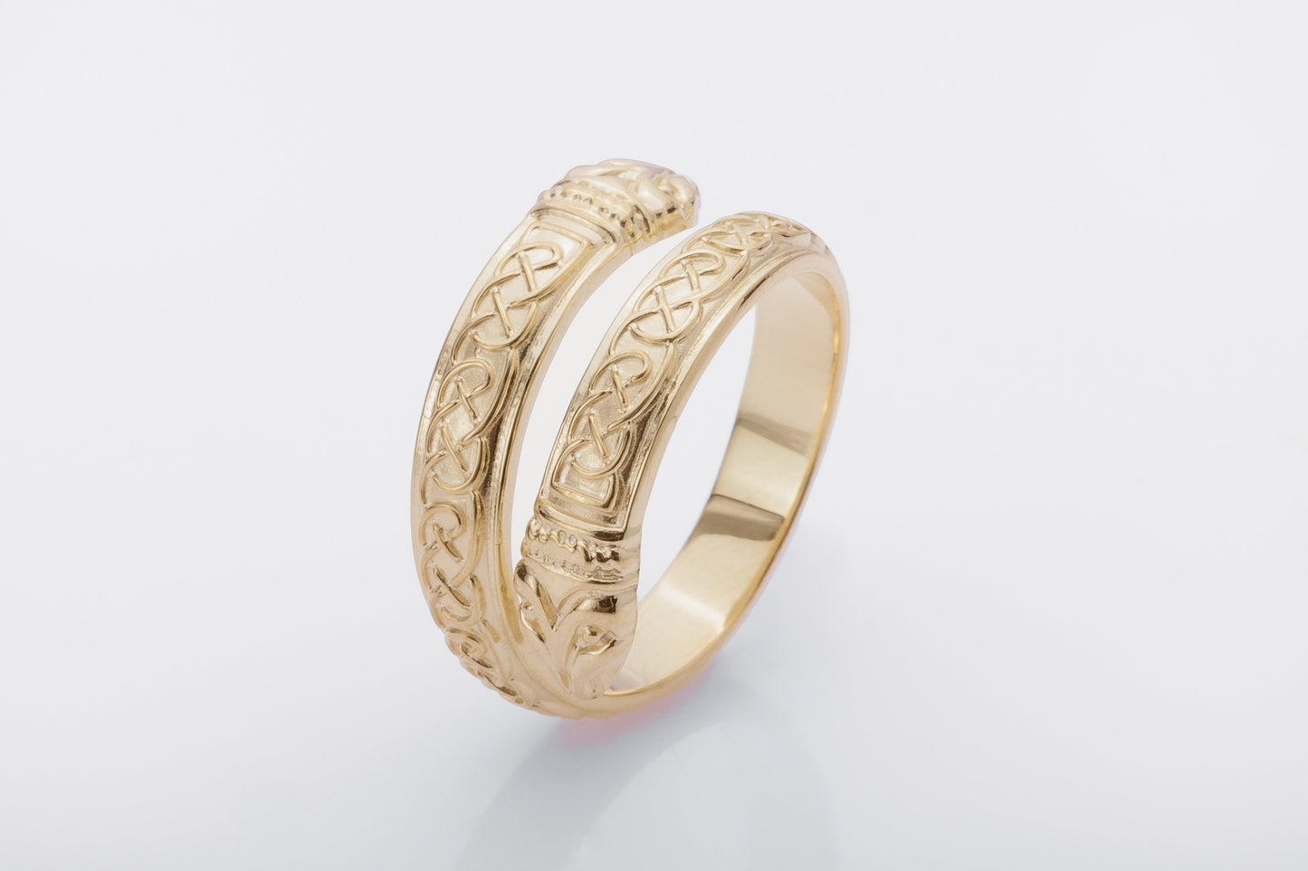 vkngjewelry Ring Handcrafted Jormungand Ornament Pagan Gold Ring