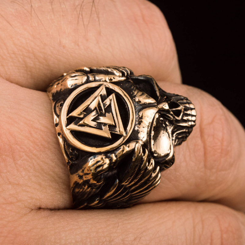 Sædvanlig Metode overgive Odin with Valknut Symbol Bronze Ring | Handcrafted – vkngjewelry