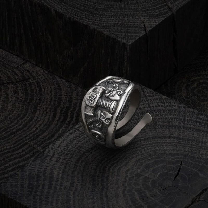 vkngjewelry Bagues Silver Thor Hammer Ring