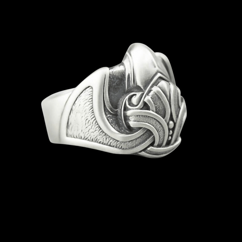 vkngjewelry Bagues Handcrafted Silver Raven's Viking Ring