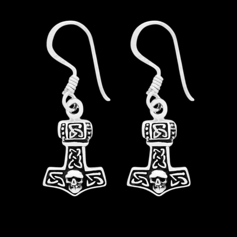 vkngjewelry Earring Silver Sterling Thor Hammer Pendant Earrings