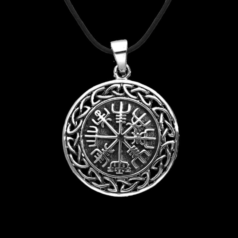 vkngjewelry Pendant Silver Sterling Vegvisir Amulet
