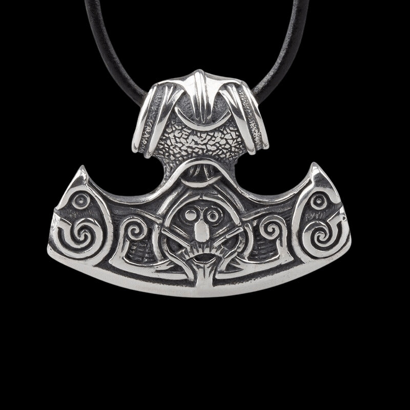 vkngjewelry Pendant Silver Thor Hammer Helm Of Awe