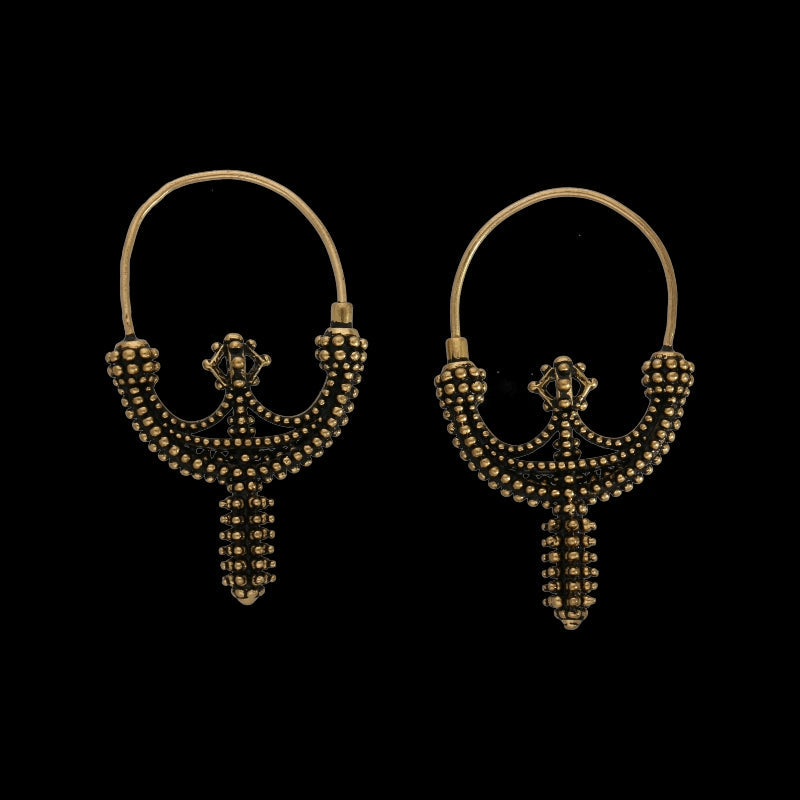 vkngjewelry Pendant Slavic Earrings by Zawada Lanckorońska Bronze