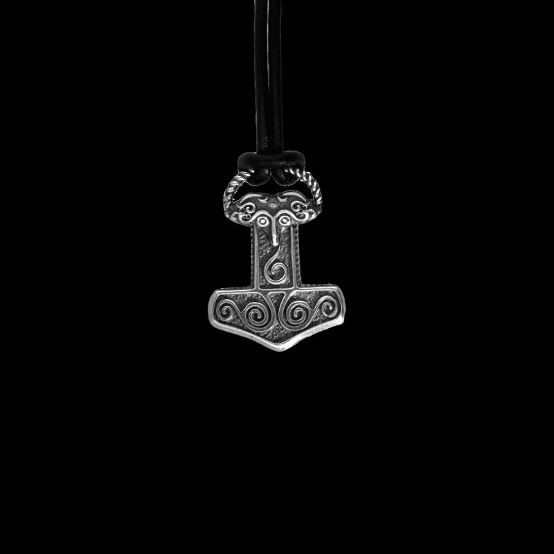 vkngjewelry Pendant Handcrafted Small Thor's Hammer Mjolnir Scania Island Sterling Silver Pendant