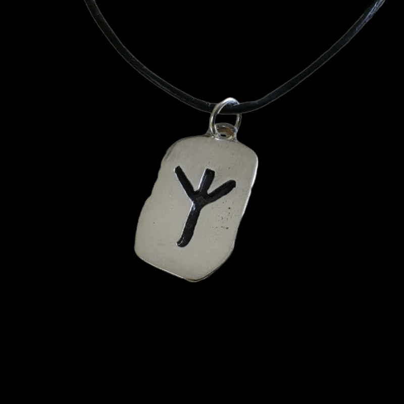 Sterling Silver Viking Algiz Rune Antique Finish Pendant Handmade Viking Jewellery vkngjewelry