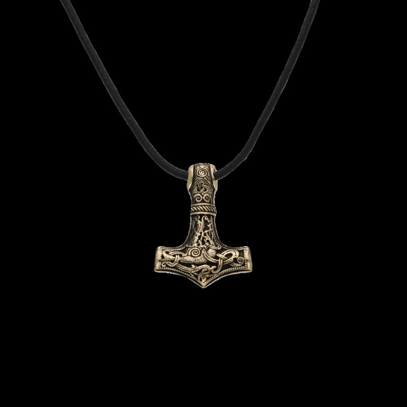 vkngjewelry Pendant Thor's Hammer Mjolnir from Mammen Village Small Bronze Pendant
