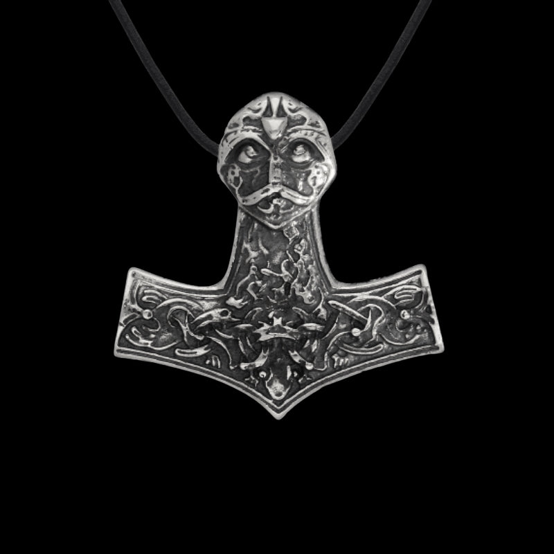 vkngjewelry Pendant Handcrafted Thor's Hammer Mjolnir Norse Sterling Silver Pendant