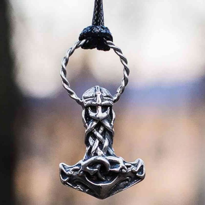 vkngjewelry Pendant Thor's Hammer Pendant Sterling Silver Mjolnir With Viking