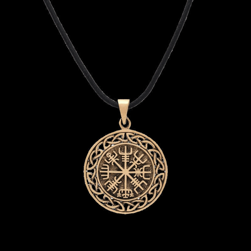 vkngjewelry Pendant Bronze Vegvisir Amulet