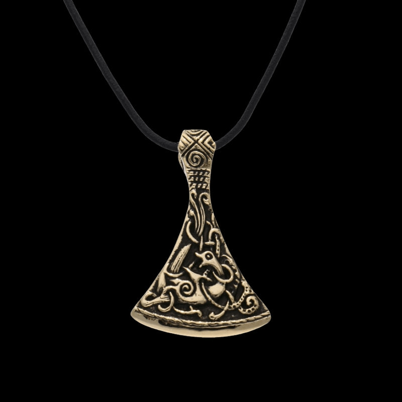 vkngjewelry Pendant Handcrafted Viking Axe Ornament from Mammen Village Bronze Pendant