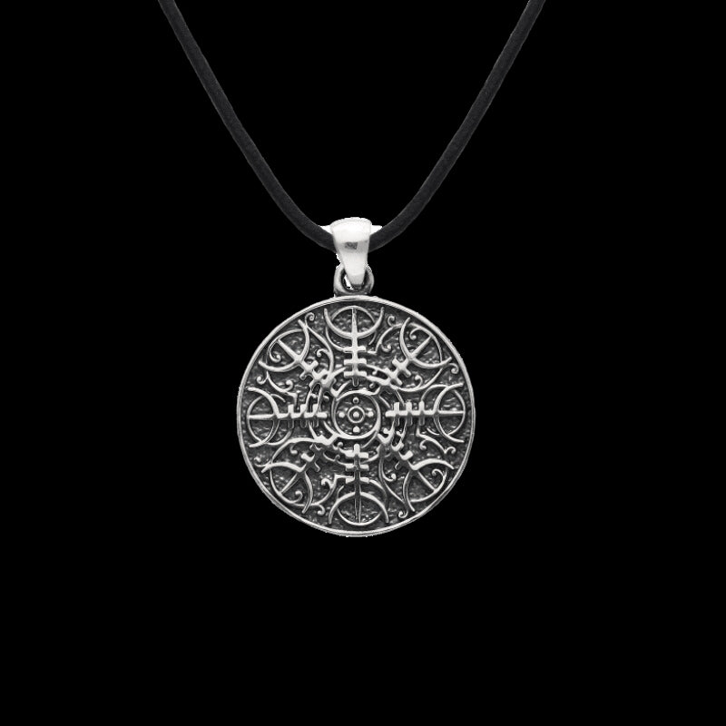 vkngjewelry Pendant Handcrafted Viking Helm of Awe Symbol Sterling Silver Pendant