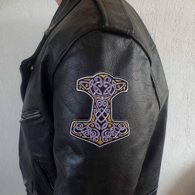 vkngjewelry patch Mjolnir iron-on patch Medium