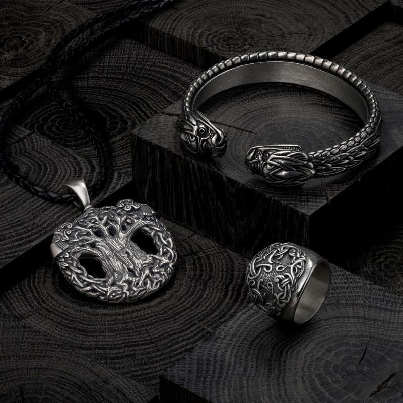 vkngjewelry Bagues Yggdrasil : Tree Of Life Viking Silver Ring