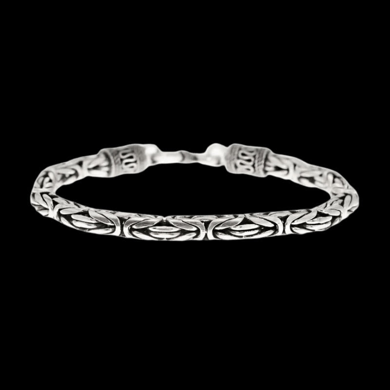 vkngjewelry Bracelet 925 Sterling Silver Viking King's Byzantine Bracelet