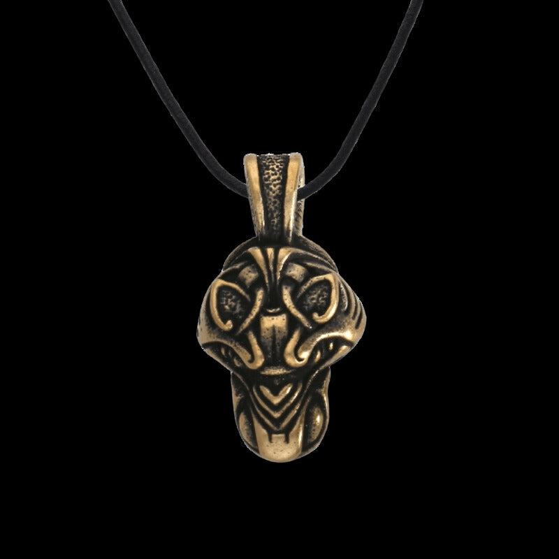 vkngjewelry Pendant Wolf Fenrir Bronze Head