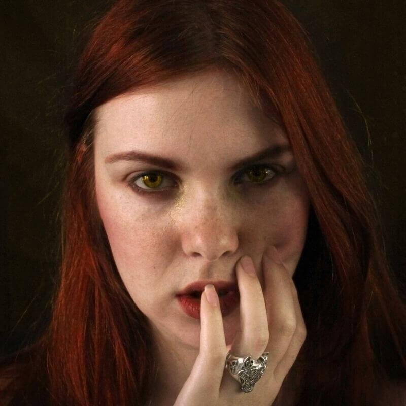 vkngjewelry Bagues Wolf Head Silver Sterling Ring