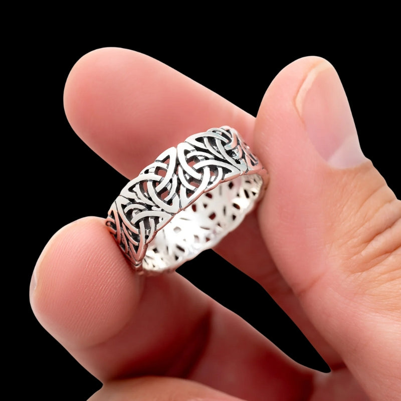 vkngjewelry Bagues 925 Sterling Silver Triquetra Ring