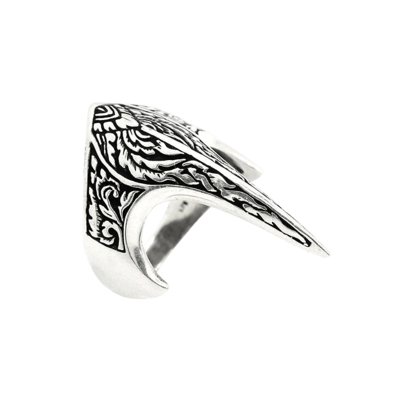 vkngjewelry ring 925 Sterling Silver Viking Raven Skull Handmade Ring