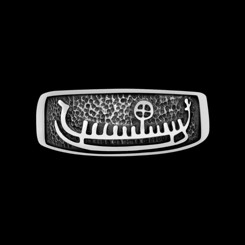 vkngjewelry Bagues 925 Sterling Silver Viking Ship Ring