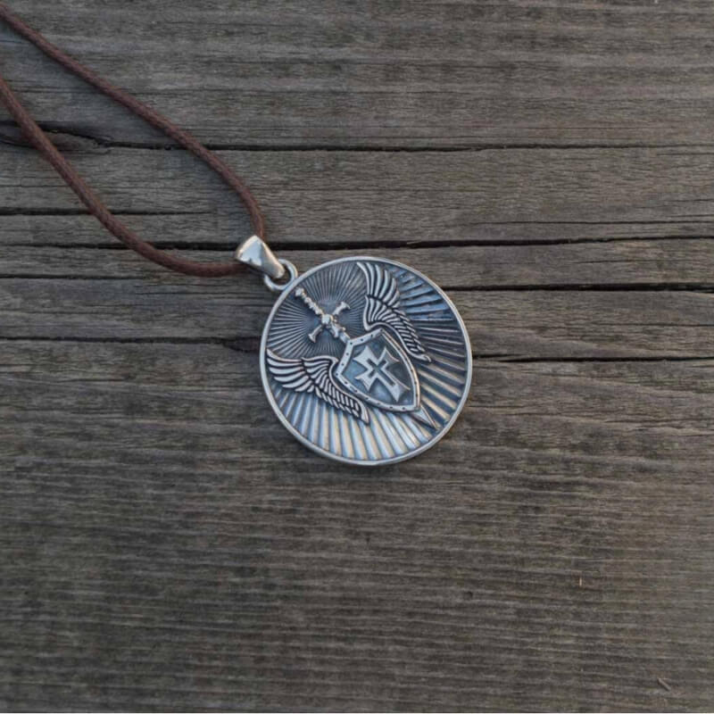 Angel Amulet Pendant Sterling Silver Handmade Jewelry V08