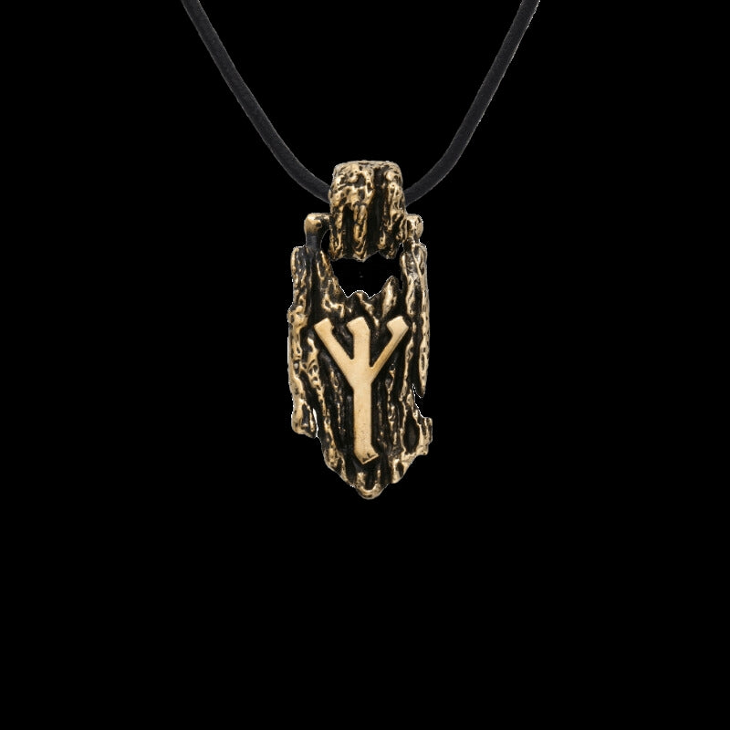 vkngjewelry Pendant Algiz Rune Bronze Pendant