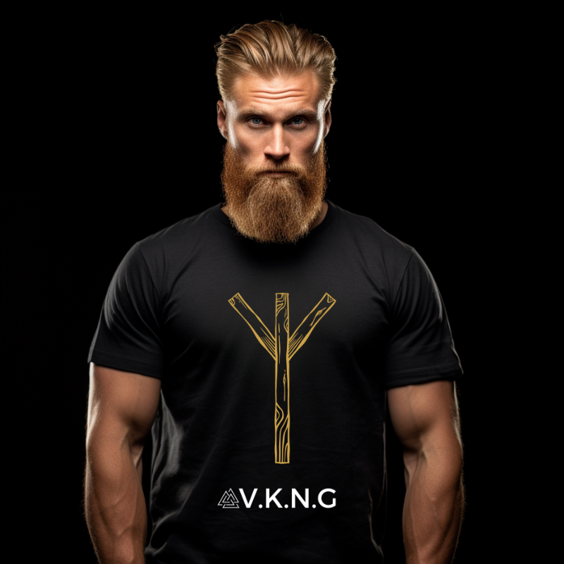 Printify T-Shirt Algiz Rune V.K.N.G™ T-shirt