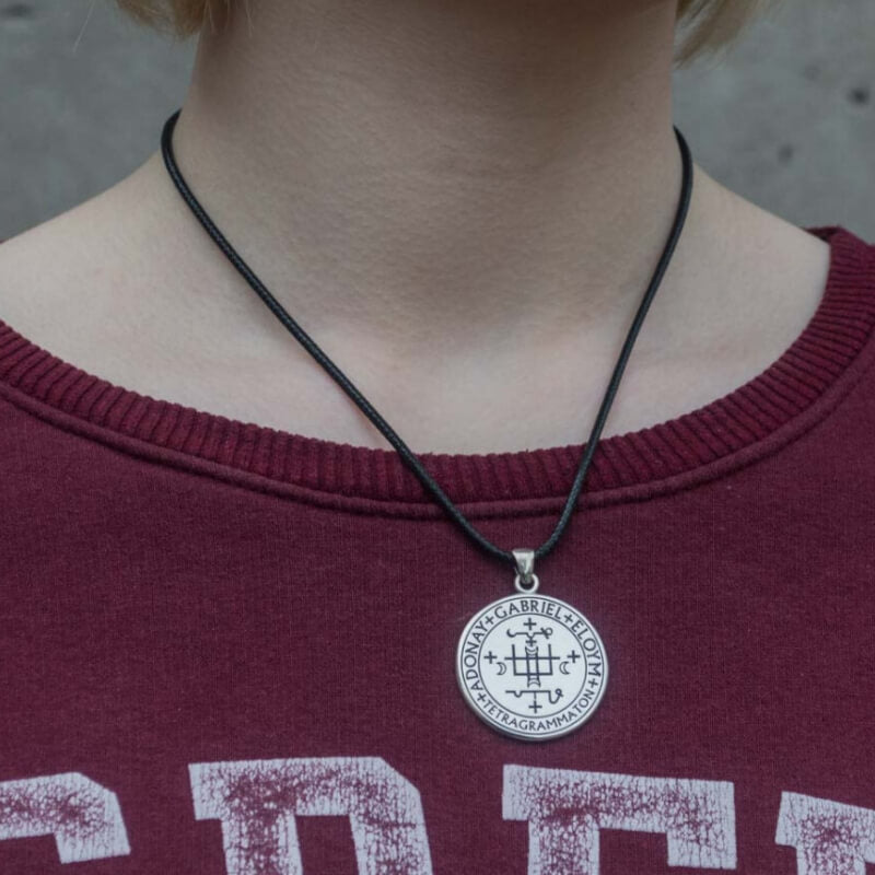 vkngjewelry Pendant Handcrafted Angel Amulet Pendant Sterling Silver Handmade Jewelry V08