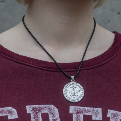 vkngjewelry Pendant Handcrafted Angel Amulet Pendant Sterling Silver Handmade Jewelry V08