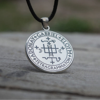 vkngjewelry Pendant Handcrafted Angel Amulet Pendant Sterling Silver Handmade Jewelry V08