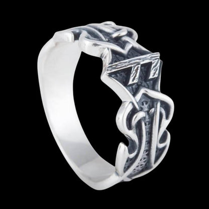 vkngjewelry Bagues Handcrafted Ansuz Rune Norse Ornament Sterling Silver Ring