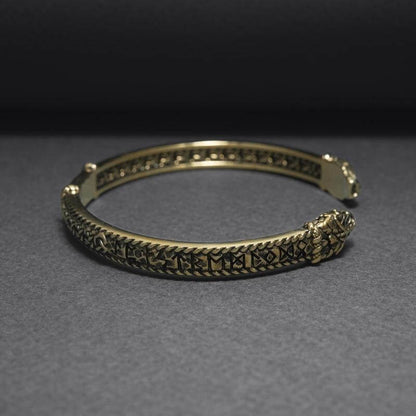 vkngjewelry Bracelet Armring Jormungandr Rough texture Elder Futhark Runes
