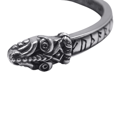 vkngjewelry Bracelet Armring Jormungandr with Elder Futhark Runes