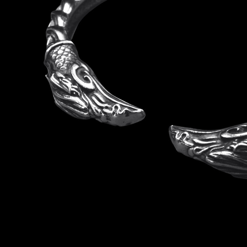 vkngjewelry Bracelet Armring Ravens with Norse ornament