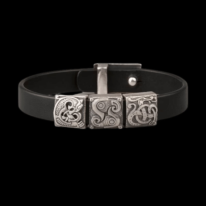 vkngjewelry Bracelet Finn Midgard Leather Bracelet